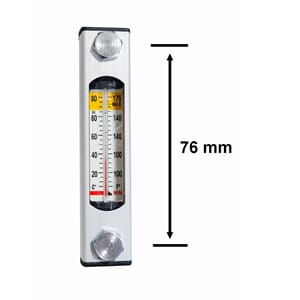 Nivåglass m/termometer M12x076. LO5.076TE1