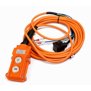 Betjening 2 knapper. 5 mtr. kabel.