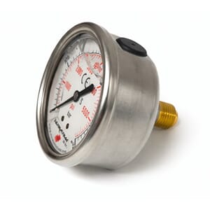 Manometer Ø63. 0-100 bar. 1/4 bak.