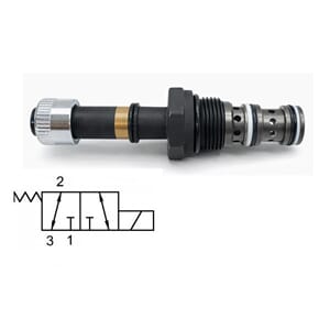 EVM18-32A1. 12 ltr/min. 3veis. 2pos. Sleidev. Direkte.styrt