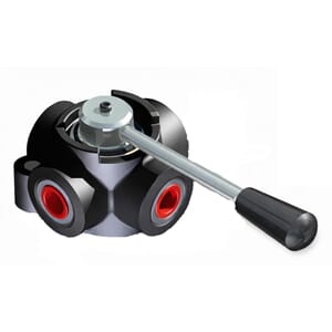 4-veis ventil 1/4 åpent senter.