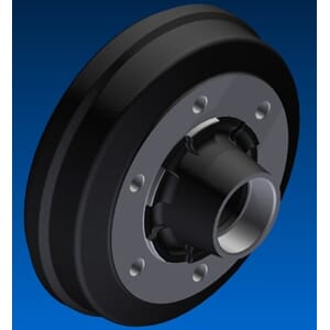 Bremsetrommel og nav 300x60 - 80x100 -C=158. M18