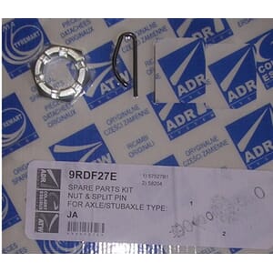 Kronmutter m/låsepinne. JA.M27x1.5x41