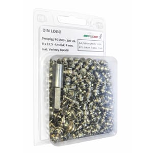 Bestgrip 1500 skrupigg 9x17.5 - Utstikk 4.(100stk + Verkt)