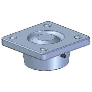 Kulesete med flens/hull Ø55. (Inkl. halvring/seeger)