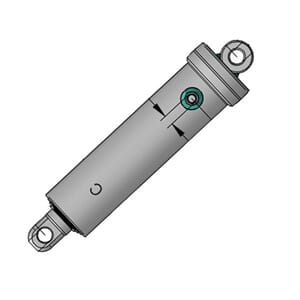 Tippsylinder. øye/øye 31mm. 2250. 23.5t. 6 trinn.