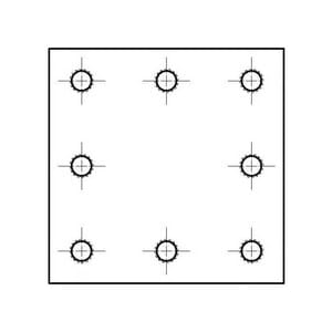 Sveiseplate for flens 200x200   8 hulls M20