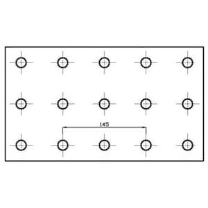 Sveiseplate for flens 200x345  15 hulls M20